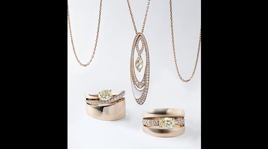 Or heureのダイヤモンドリング/ダイヤモンドペンダントネックレス